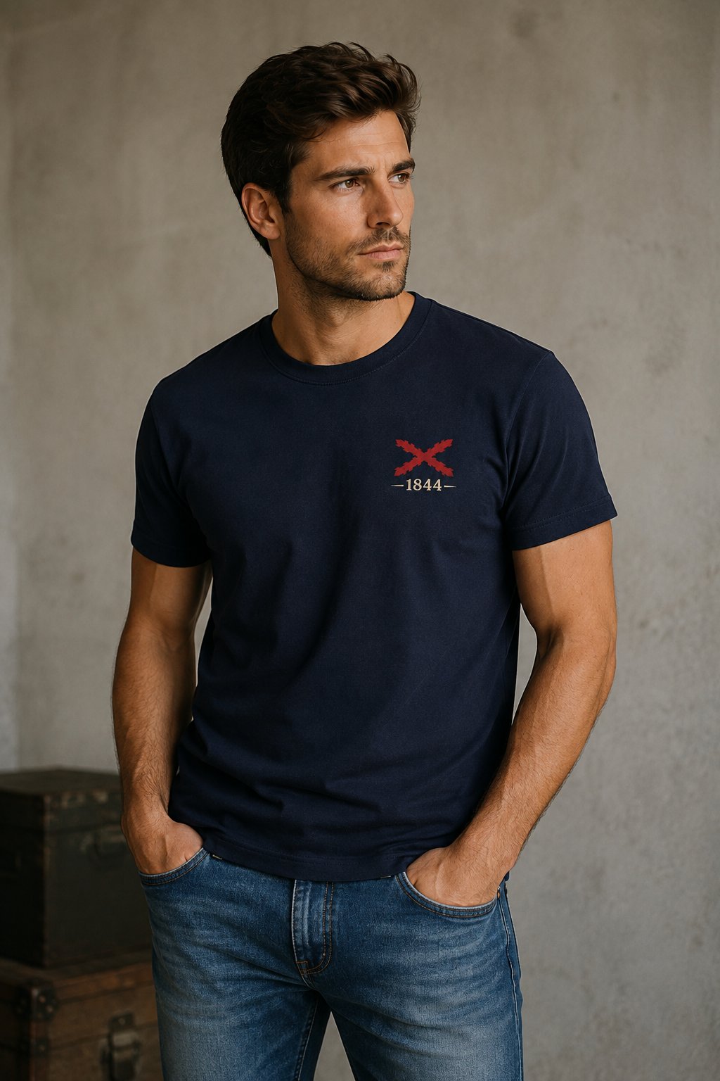 Camiseta Guardia Civil 1844 Cruz de Borgoña – Navy - imagen 1