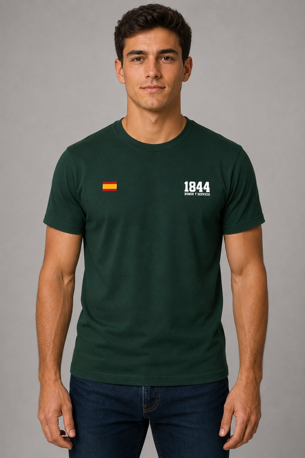 Camiseta Guardia Civil 1844 Honor y Servicio – Verde Botella - imagen 1