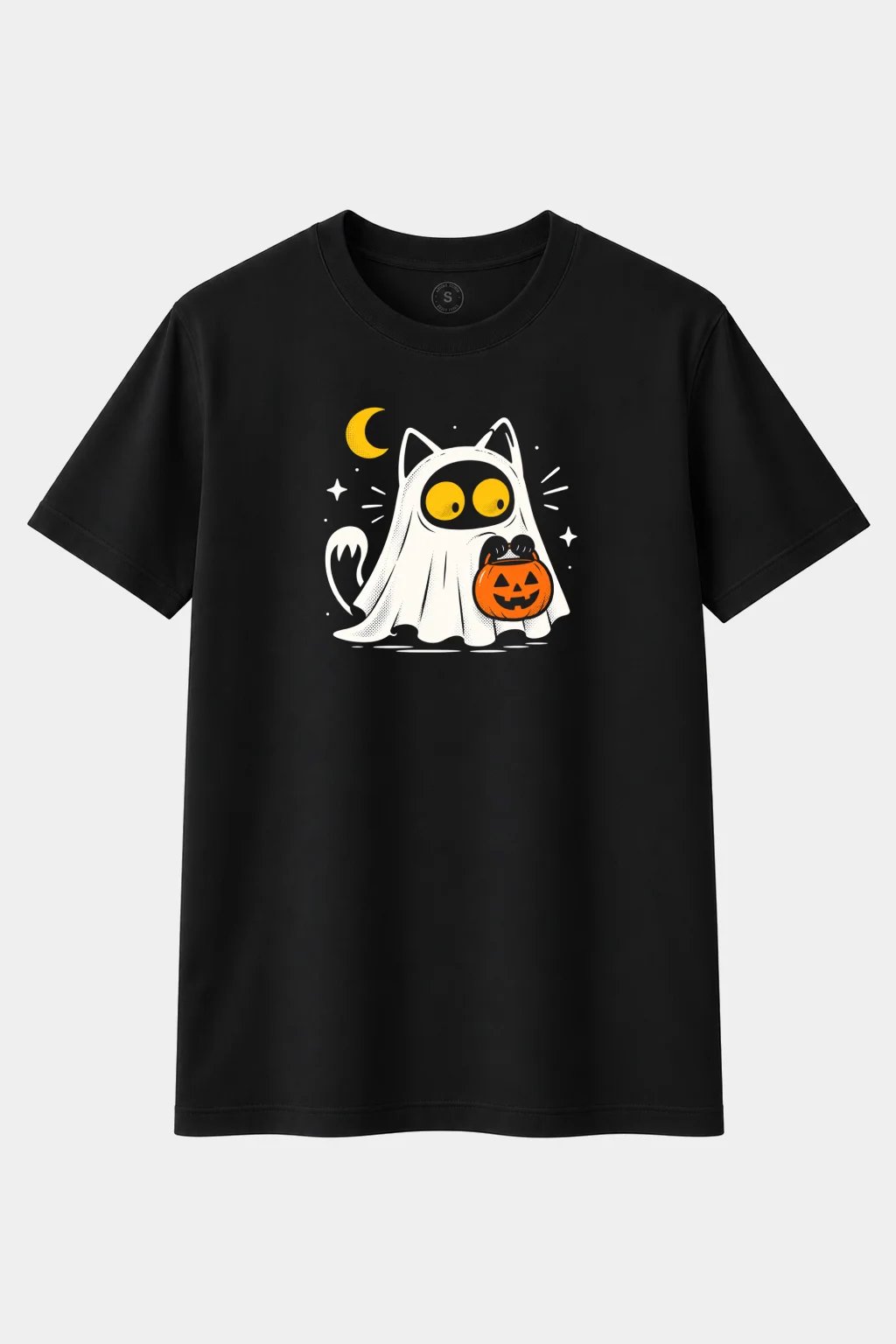 Camiseta Gato Fantasma – Halloween con Bigotes - imagen 1