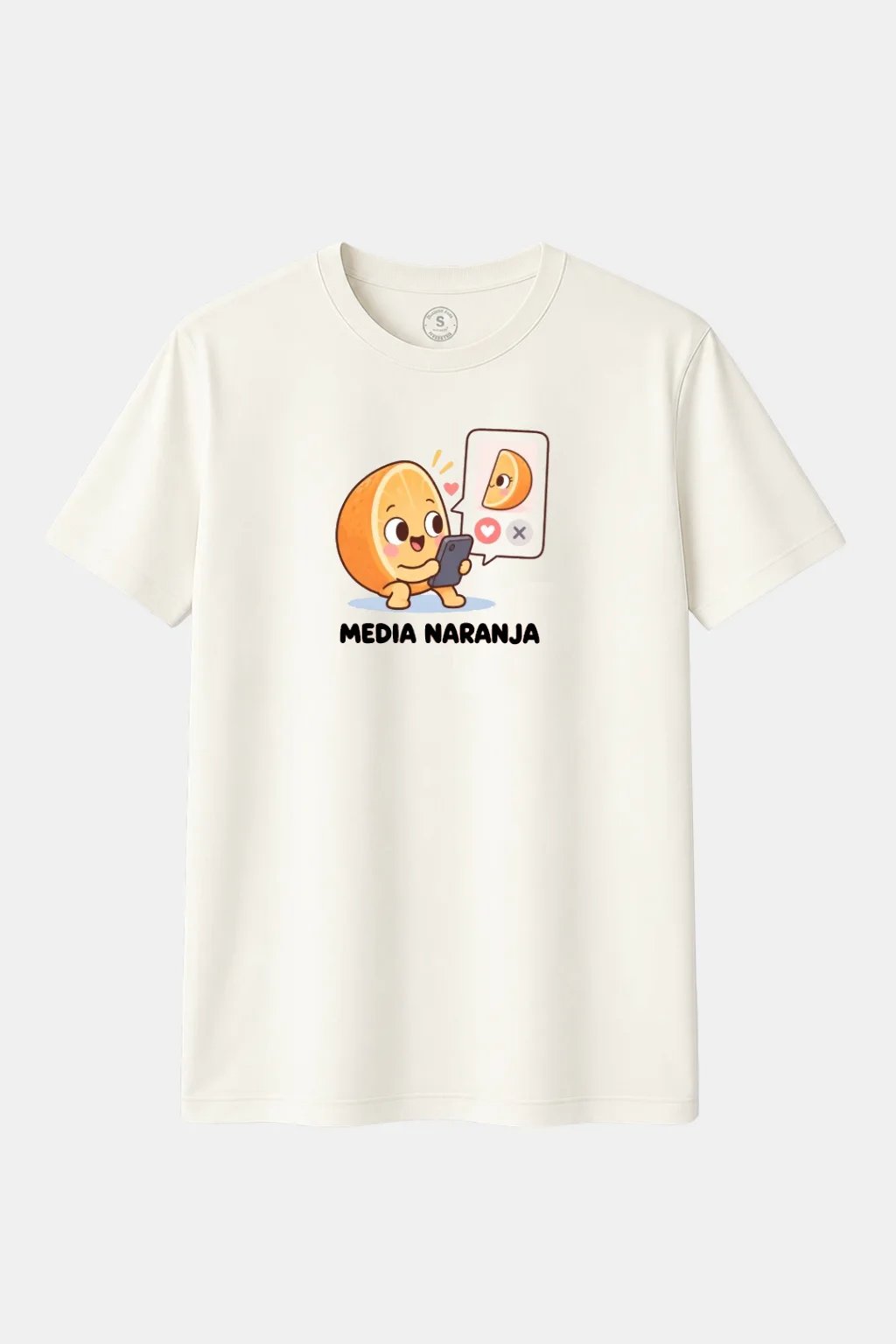 Camiseta Media Naranja Online – Humor Romántico, Apps de Citas y Juego de Palabras - imagen 1