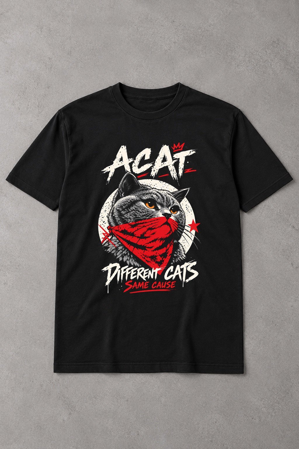 Camiseta A Cat – Different Cats, Same Cause - British Shorthair Rebel - imagen 1