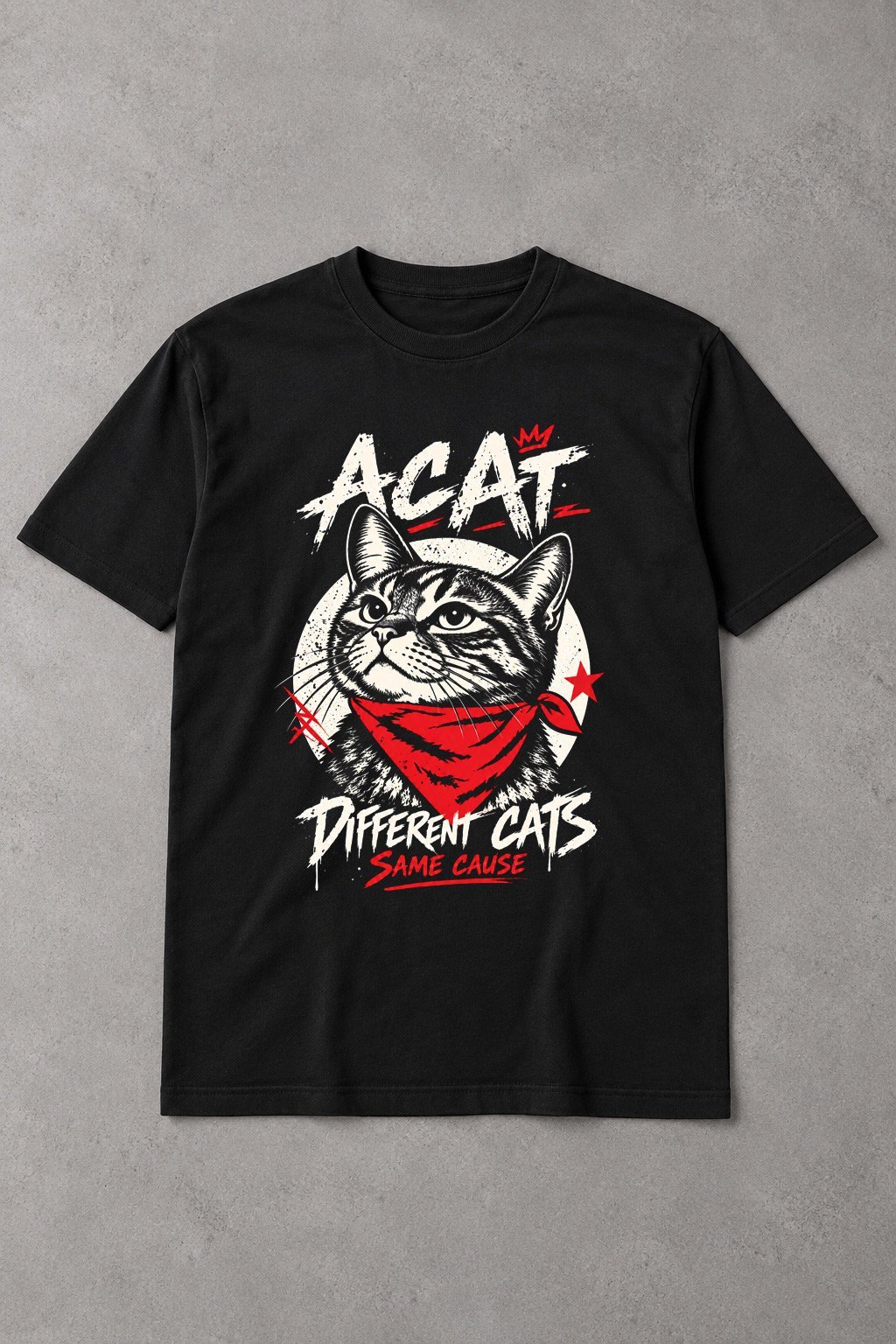 Camiseta A Cat – Different Cats, Same Cause - Tabby Rebel - imagen 1
