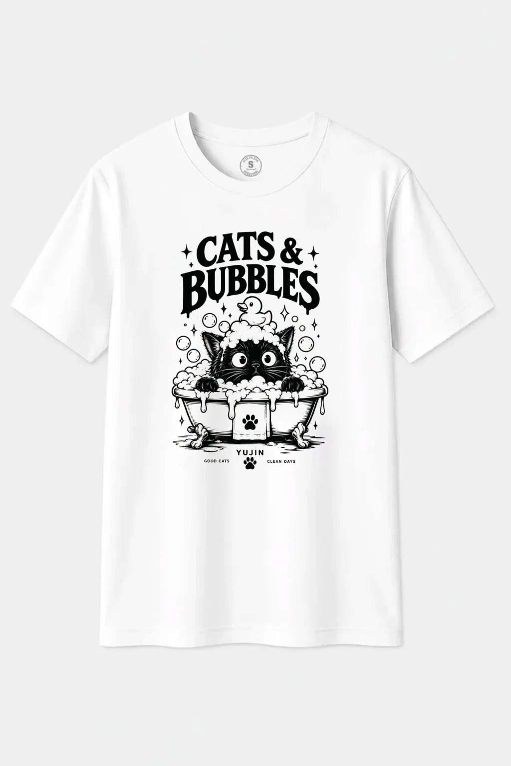Camiseta Cats & Bubbles – Gato en Modo Spa - imagen 1