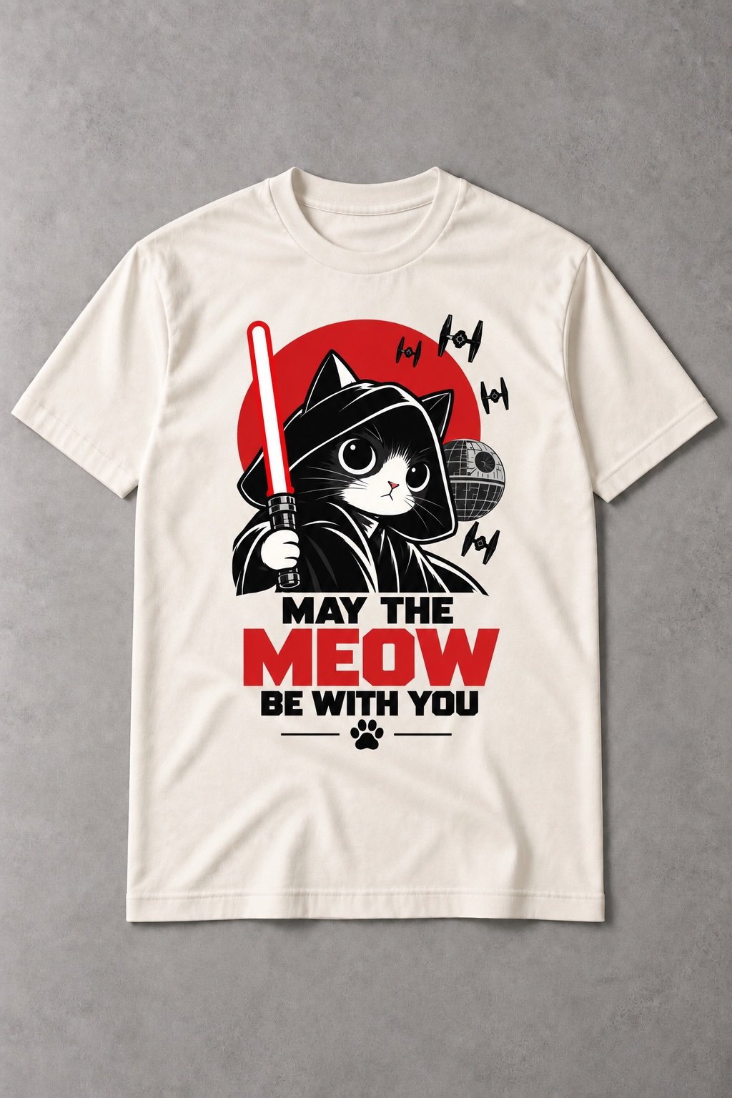 Camiseta de Gato Galáctico – May The Meow Be With You - imagen 1