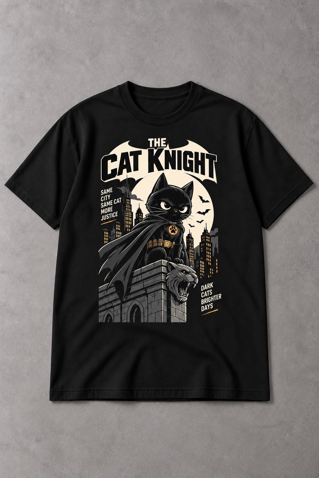 Camiseta de Gato Superhéroe – The Cat Knight - imagen 1