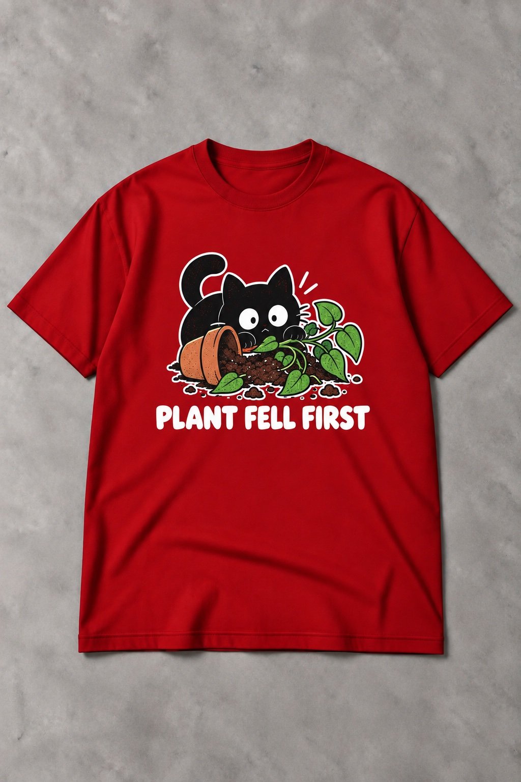 Camiseta de Gato Plant Fell First – Yo No Fui - imagen 1