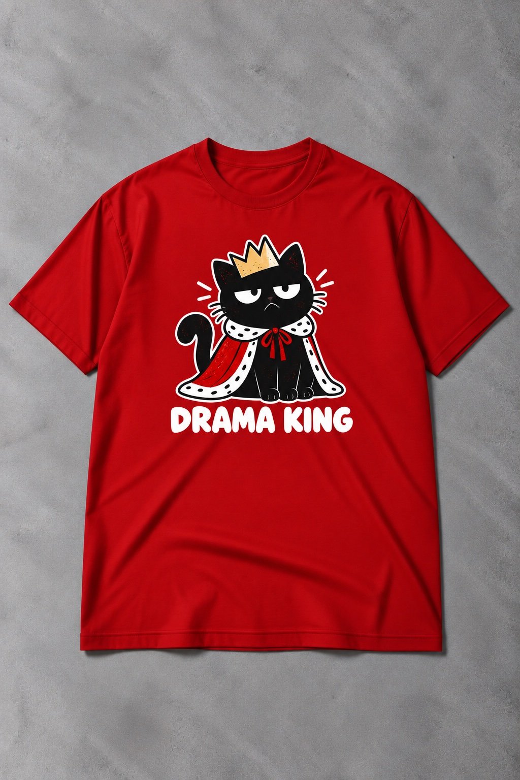 Camiseta de Gato Drama King – El Rey del Drama - imagen 1