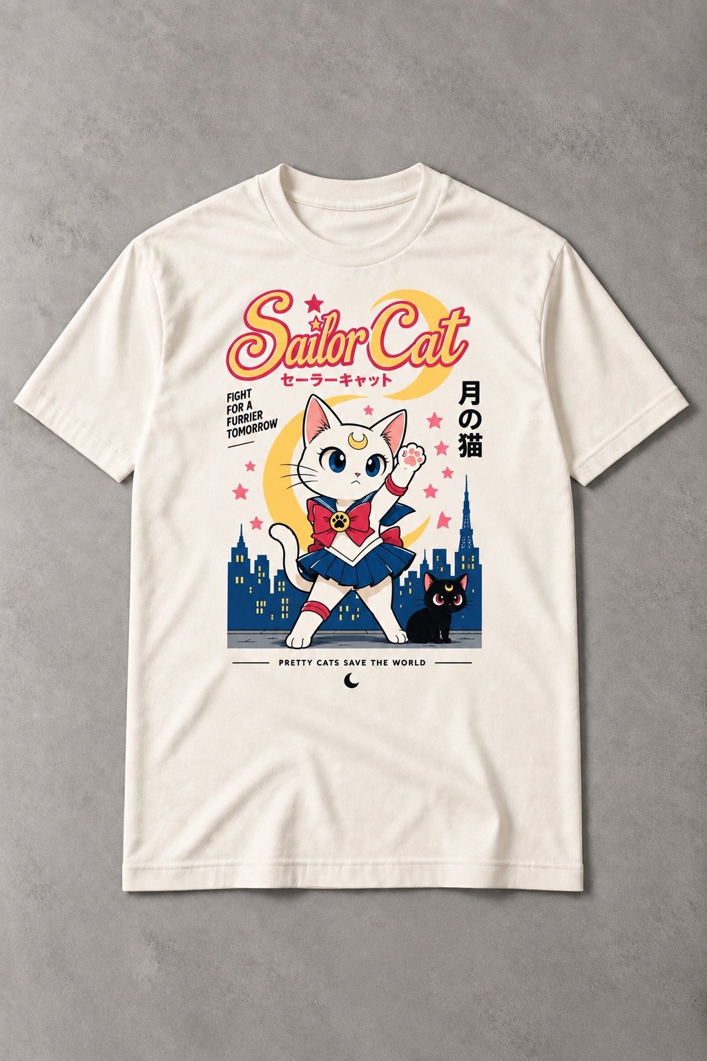 Camiseta de Gatos Sailor Cat – Pretty Cats Save the World - imagen 1