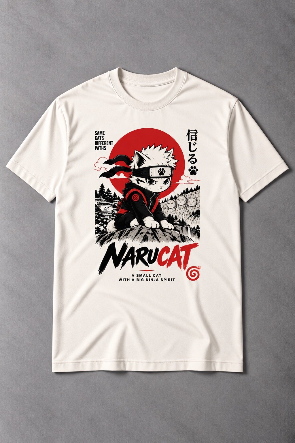 Camiseta de Gato Narucat – A Small Cat With a Big Ninja Spirit - imagen 1