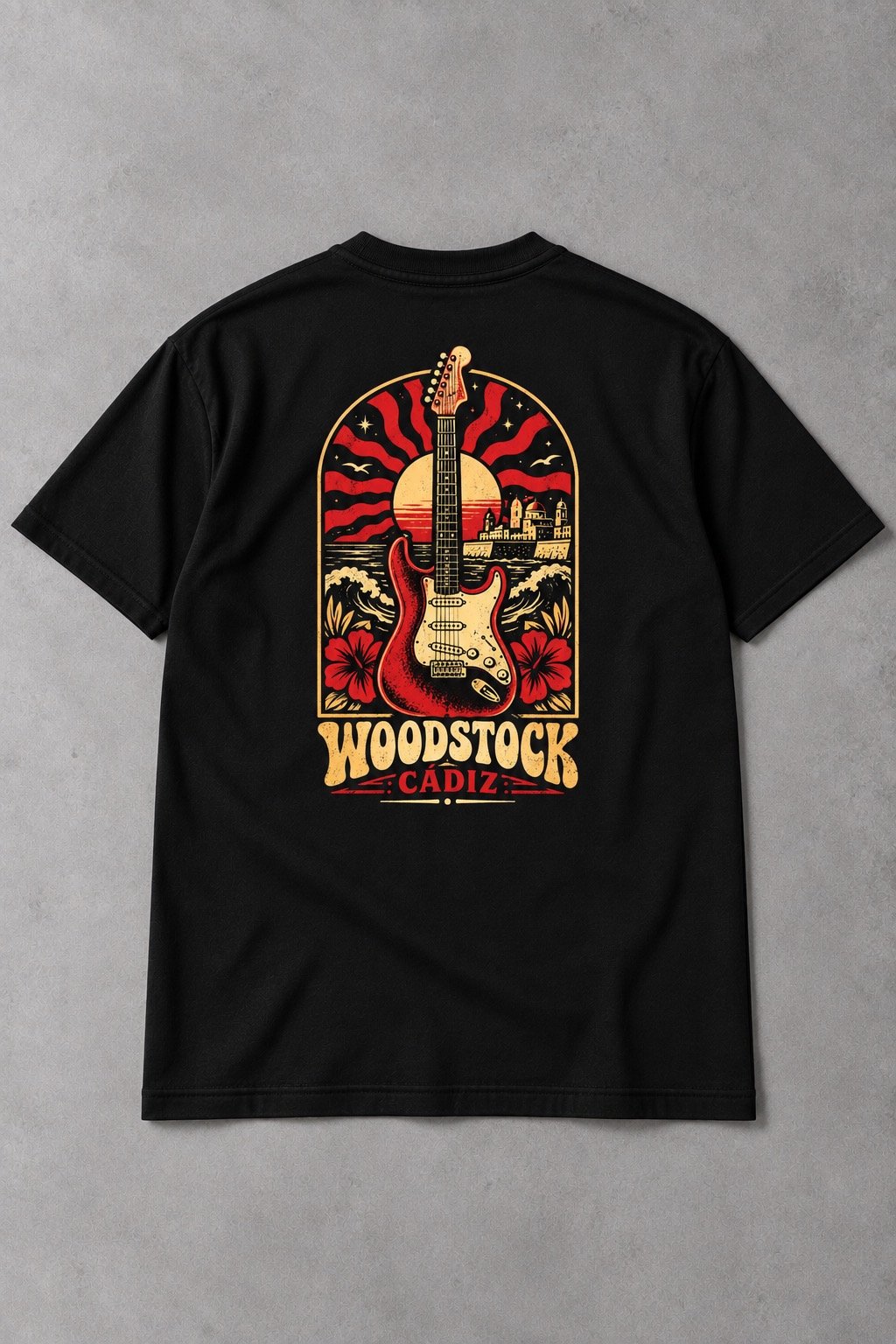 Camiseta Oficial Woodstock Cádiz – Electric Sunset - imagen 1