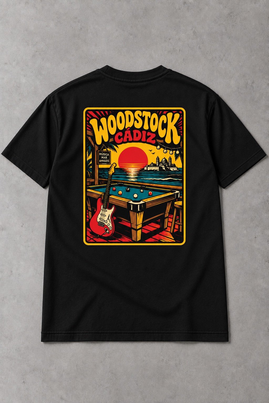 Camiseta Oficial Woodstock Cádiz – Sunset & Pool - imagen 1