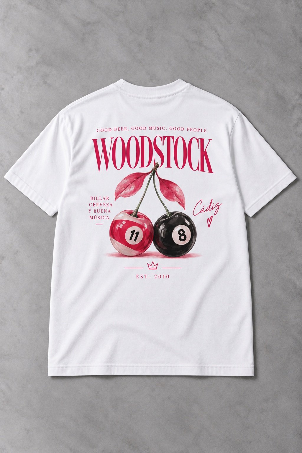 Camiseta Woodstock Cádiz – Good Beer, Good Music - imagen 1