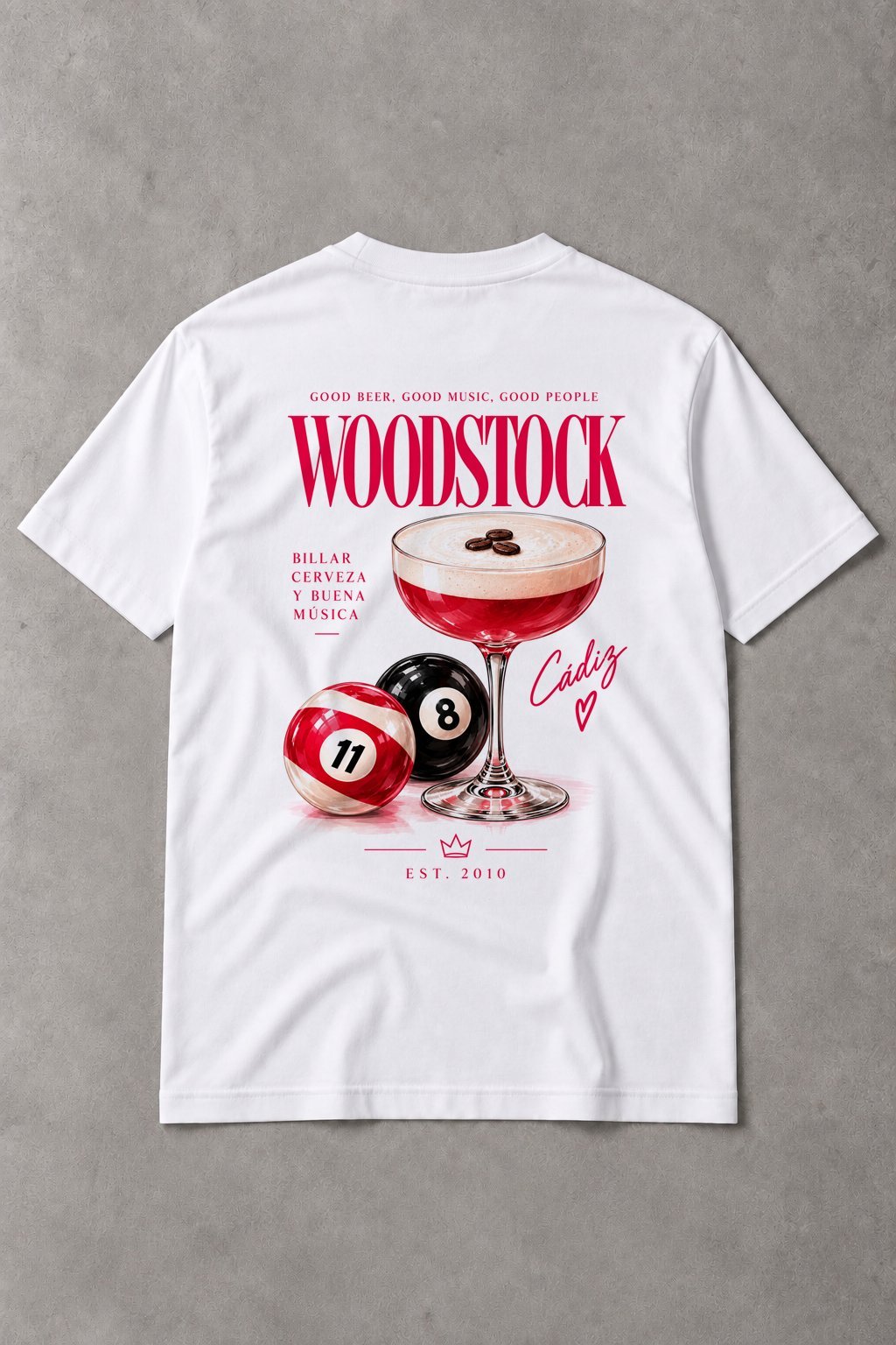 Camiseta Woodstock Cádiz – Espresso Cocktail - imagen 1