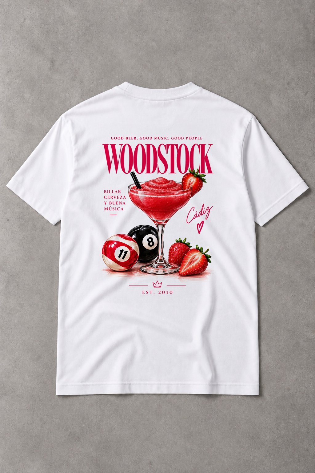 Camiseta Woodstock Cádiz Strawberry Cocktail - imagen 1